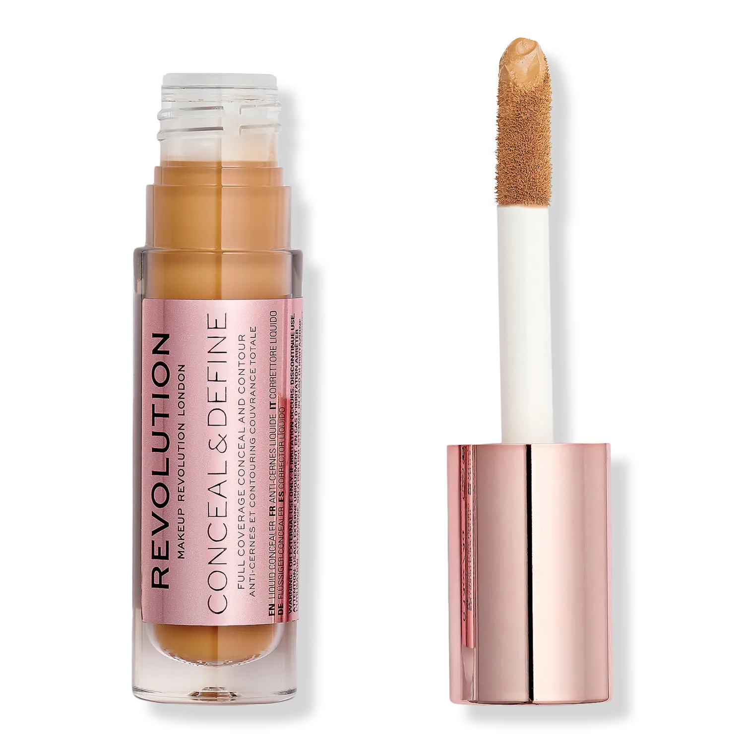 

Консилер Conceal & Define с полным покрытием Revolution Beauty, C12.7 (for medium/dark skin tones w/ an orange undertone)