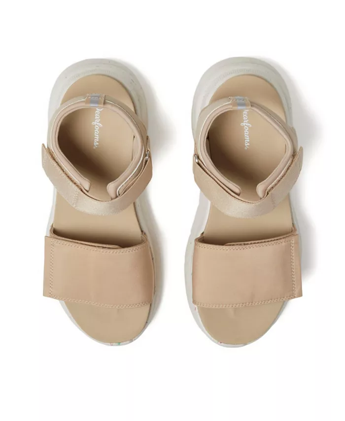 Женские сандалии Odell на платформе Dearfoams, загар/бежевый — фото 3