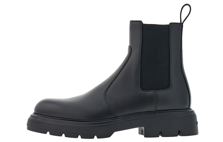 

Кожаные ботинки челси на массивной подошве Ferragamo, Black