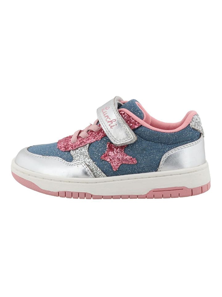 

Кроссовки на шнуровке Gerda Lurchi, цвет silber/blau/pink