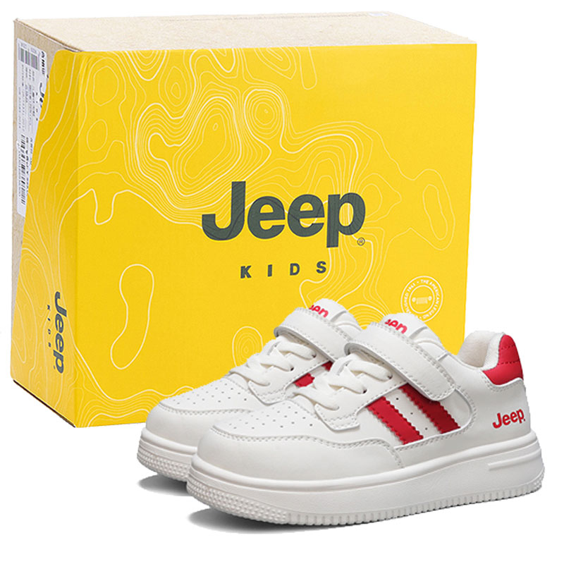 

Низкие повседневные кроссовки для детей Jeep, белый/красный