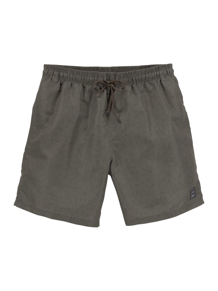 

John Devin Коричневые плавки с принтом