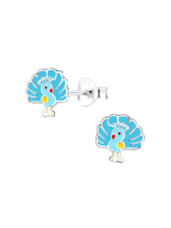 

Alexander York Серьги-гвоздики в виде павлина, из серебра 925 пробы, комплект из 2 штук