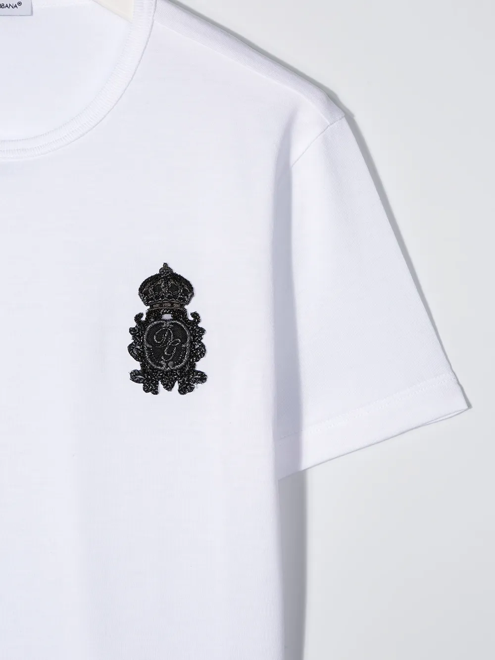 Футболка с нашивкой DG Dolce & Gabbana Kids, белый — фото 3