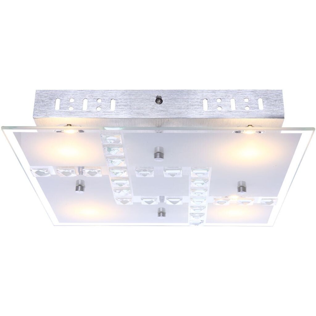 

Светодиодный потолочный светильник, хрусталь, стекло, алюминий, L 32 см Globo Lighting, серебро