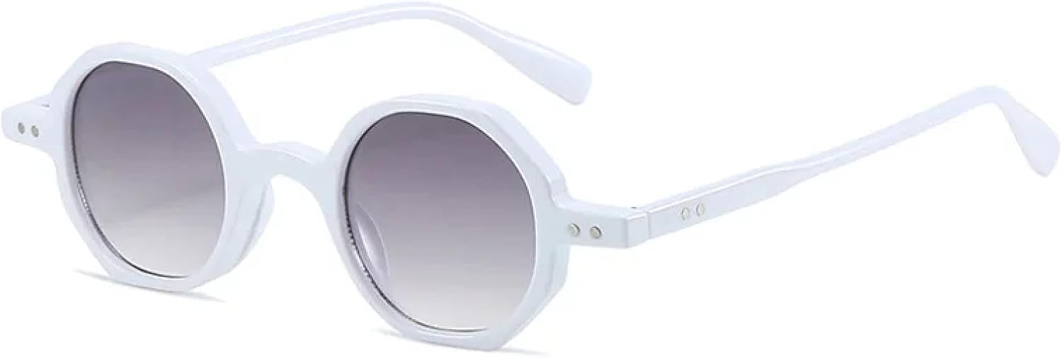 

Солнцезащитные очки с защитой от УФ-излучения UV400 | Круглая панк-оправа, маленькая | Для женщин и мужчин, для занятий спортом на открытом воздухе и вождения DSVIGF, C10white-gray