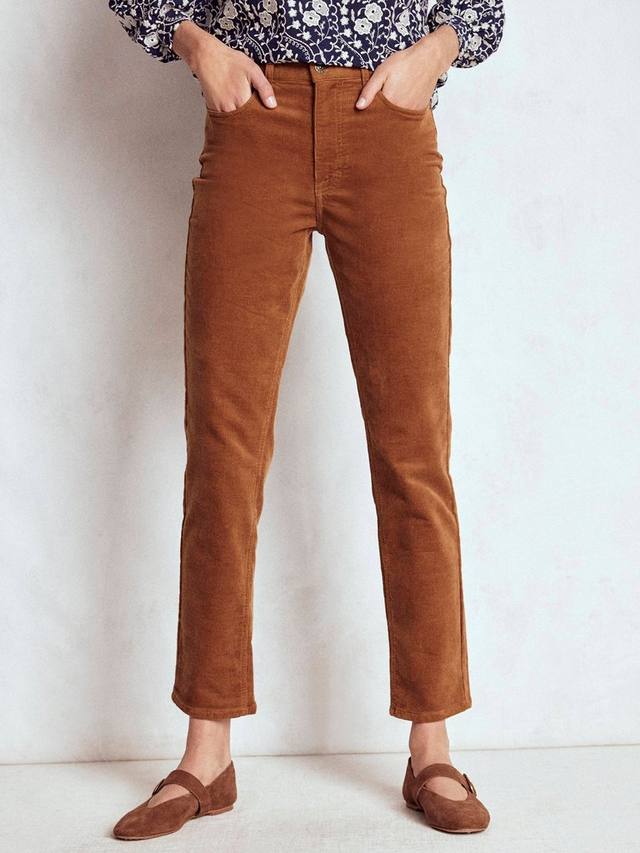 

Облегающие укороченные джинсы из хлопковой ткани Boden