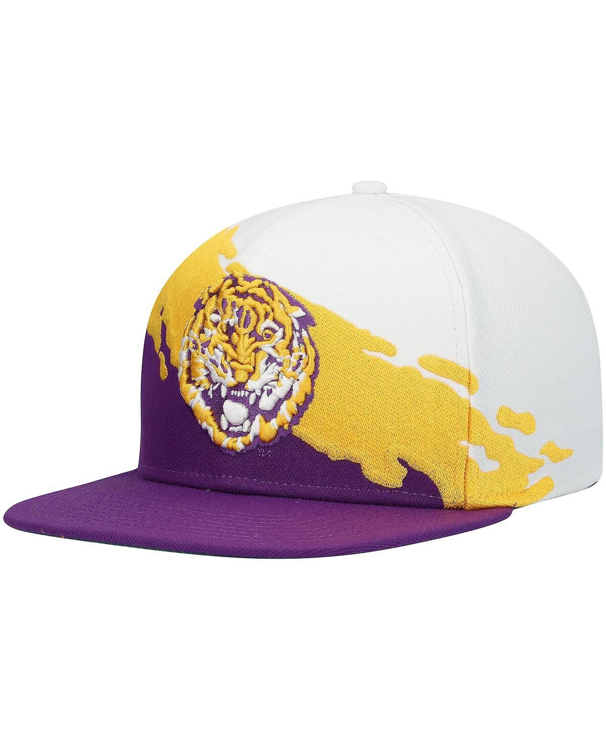 

Мужская фиолетово-белая кепка LSU Tigers Paintbrush Snapback Mitchell & Ness
