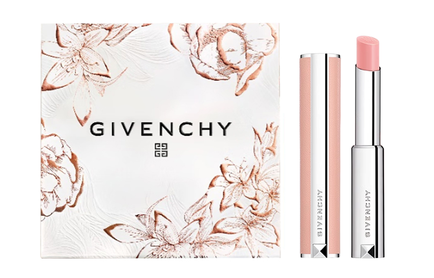 Givenchy Маленькая розовая кожаная помада sweet and moist питательная для сияния кожи long lasting 2,8г — фото 4