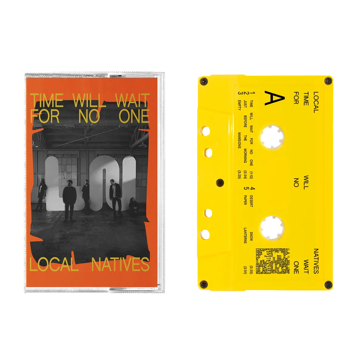 

Аудиокассета Time will wait for no one limited edition yellow cassette Local Natives