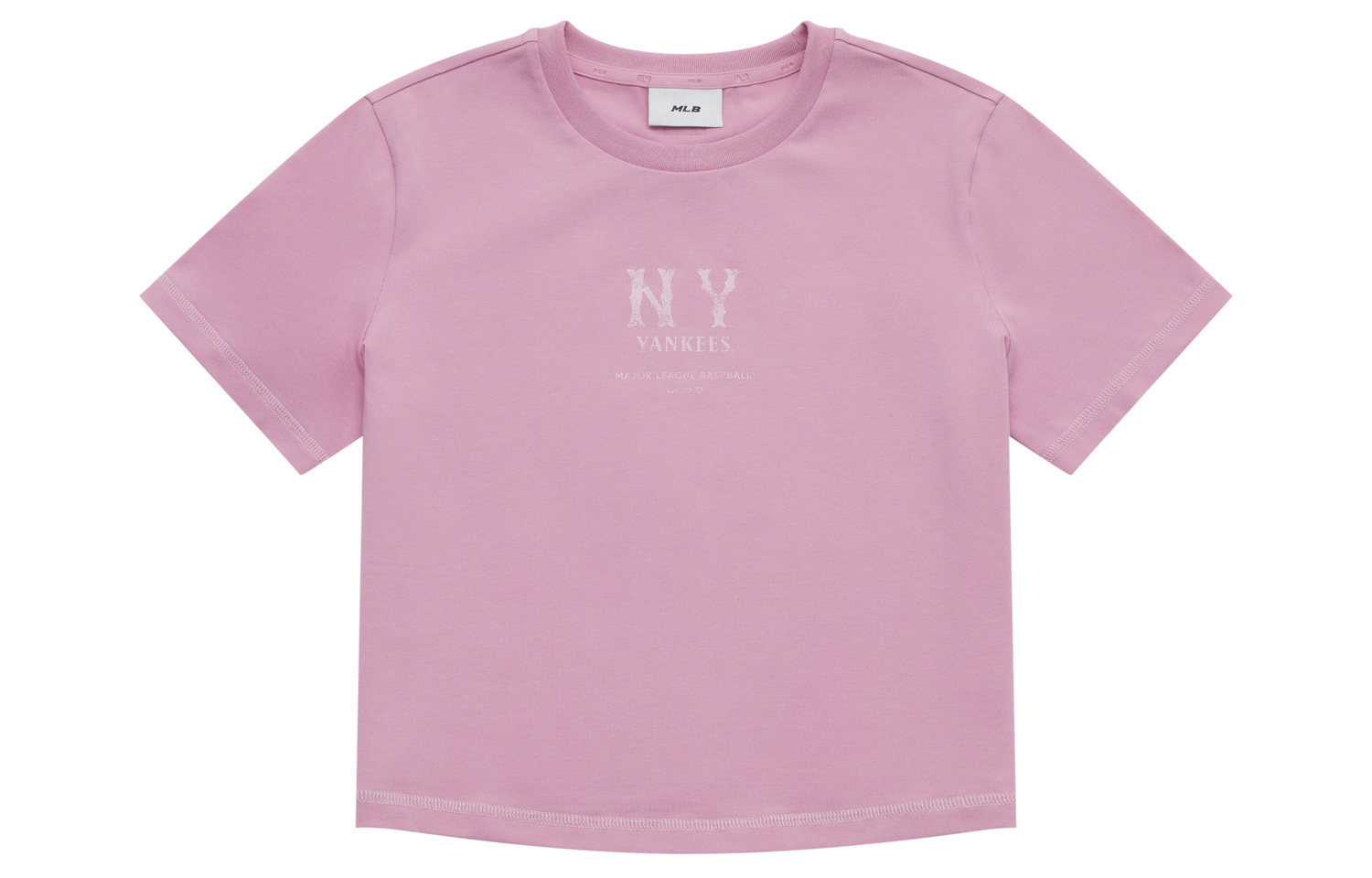 

MLB Футболка New York Yankees Basic Collection SS25 женская розовая, Розовый, MLB Футболка New York Yankees Basic Collection SS25 женская розовая