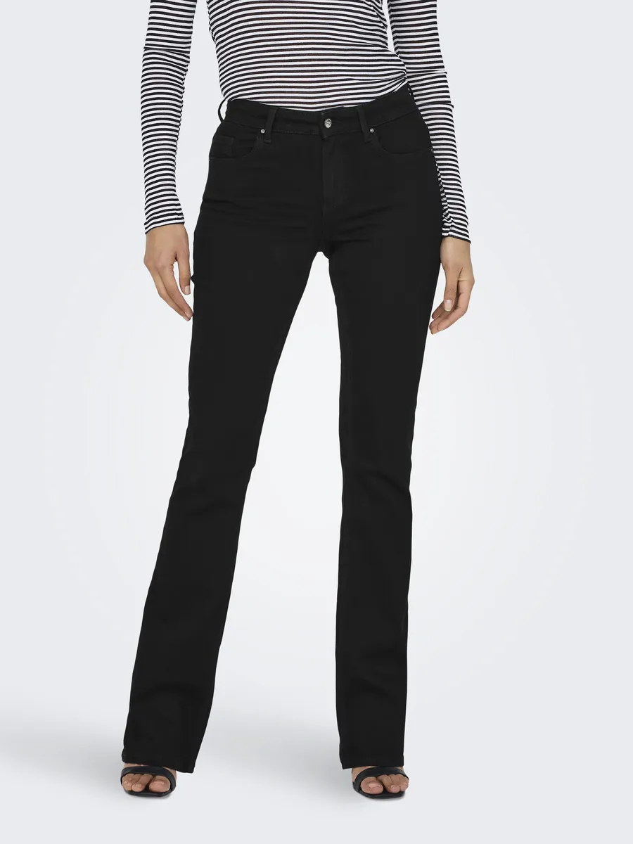 

Only джинсы буткат "ONLBLUSH MID FLARED DNM REA2343 NOOS", черный