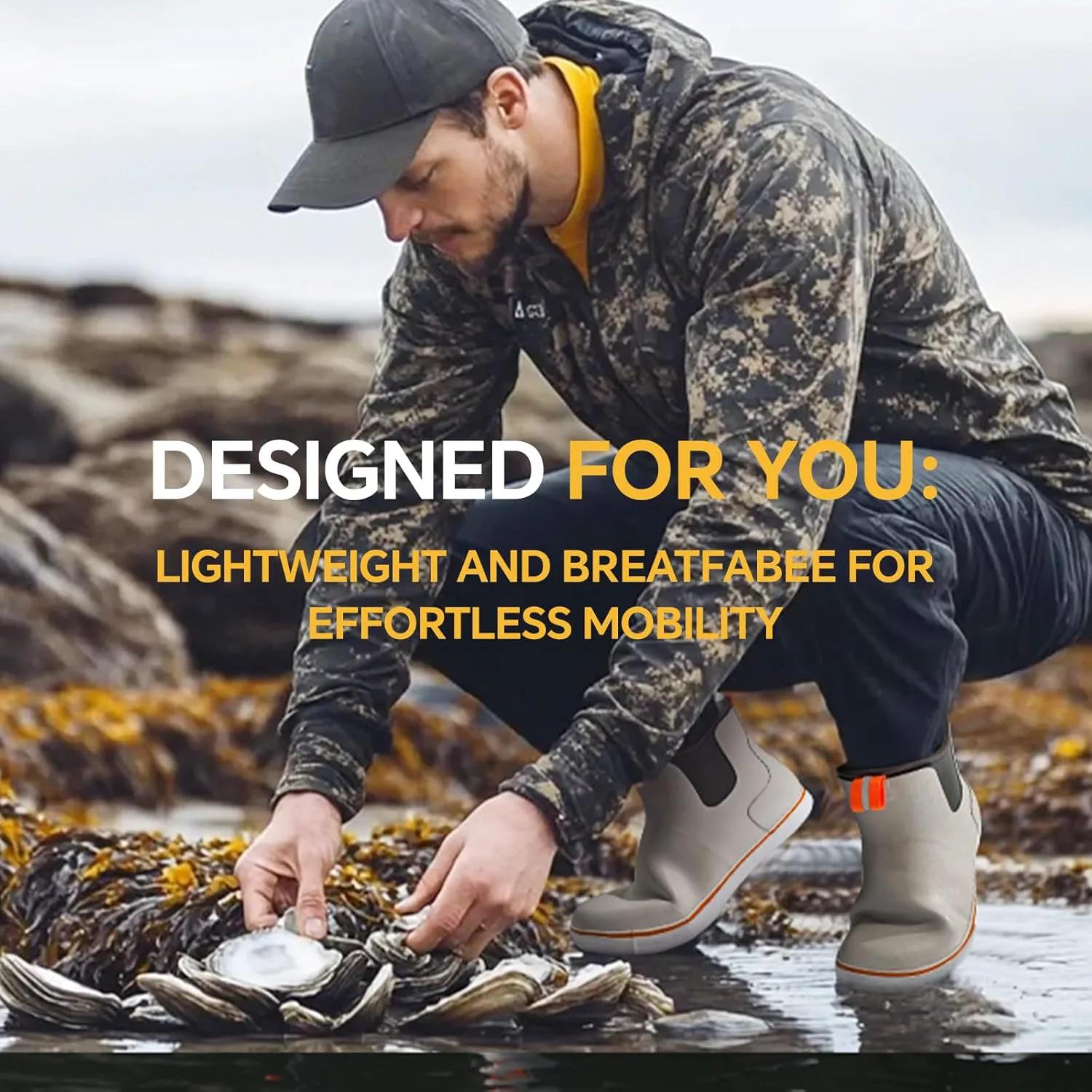 

Мужские ботинки Furuian Deck, рыболовные ботинки, водонепроницаемые дождевые ботинки, ботильоны на щиколотку, слипоны из неопрена и резины, челси для мужчин, ботинки для садоводства, рыбалки, походов, плавания и парусного спорта, красный