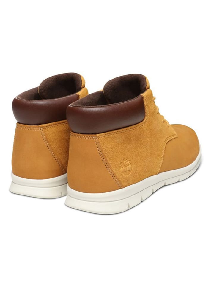 Мужские ботинки Timberland кожаные комбинированные, оранжево-коричневый — фото 3