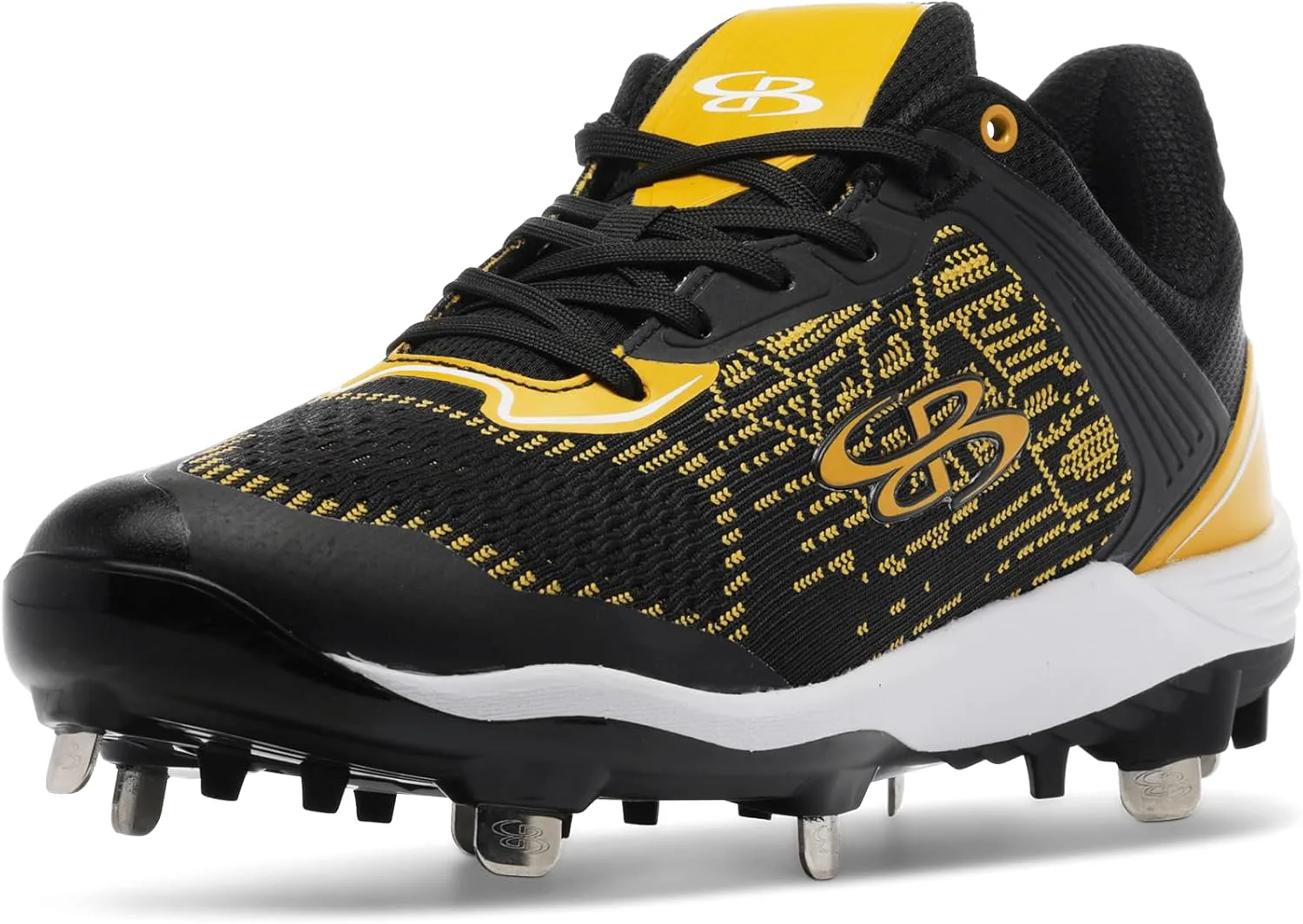 Boombah Viper Pureknit Мужские металлические бутсы - Статус - Разнообразие цветов - Разные размеры, черный/золотой — фото 4