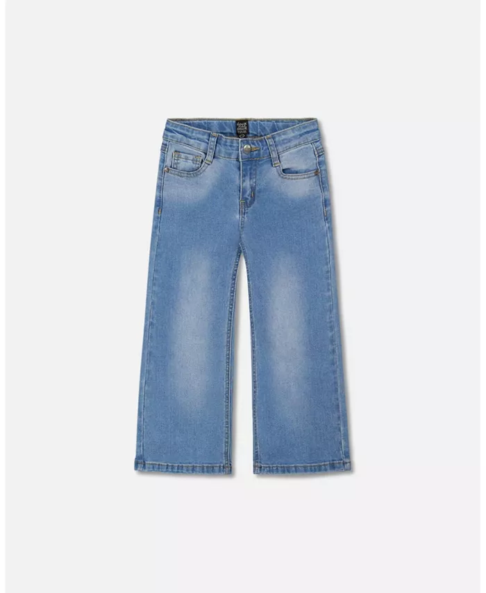 

Джинсы с широкими штанинами для девочек Denim Blue Deux par Deux, синий