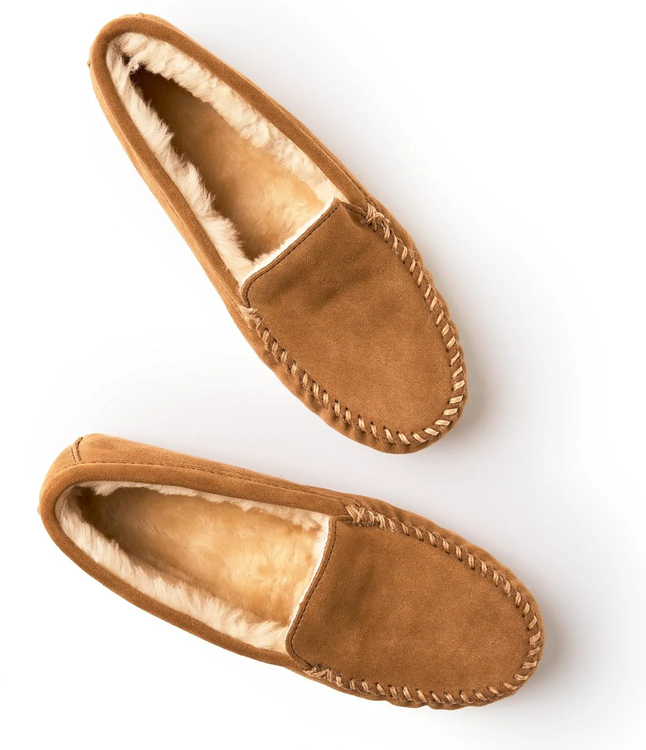 Мужские мокасины Minnetonka из овчины с мягкой кожаной подошвой — фото 2