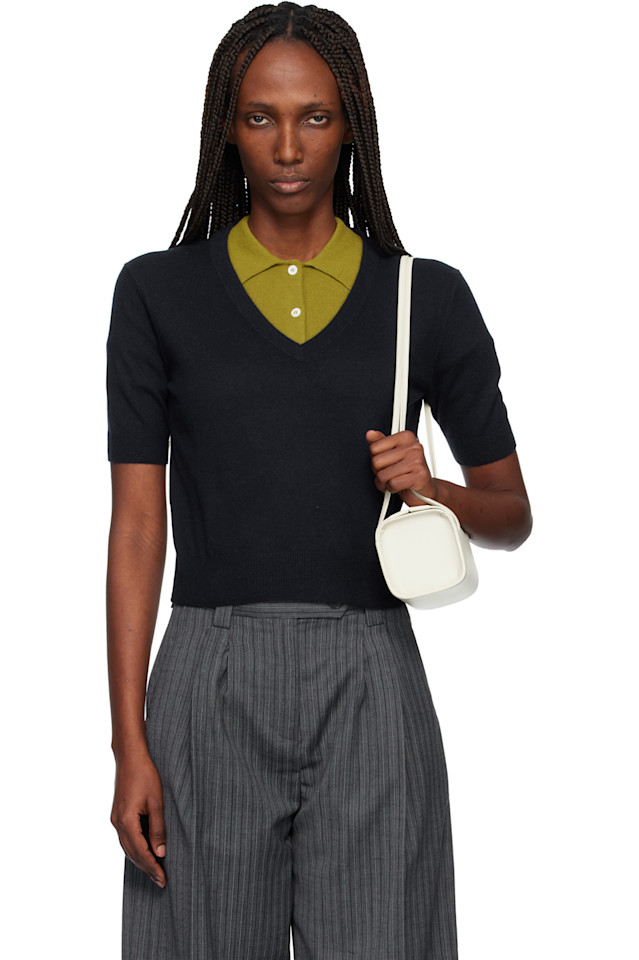 

Свитер с V-образным вырезом от Alistair Arch4, темно-синий