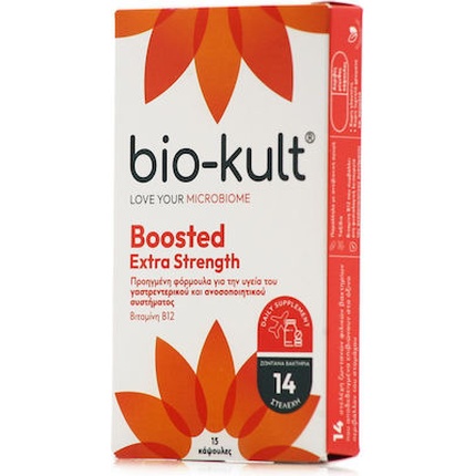 

Пробиотики повышенной силы Boosted Extra Strength 15 капсул 1 единица Bio-Kult