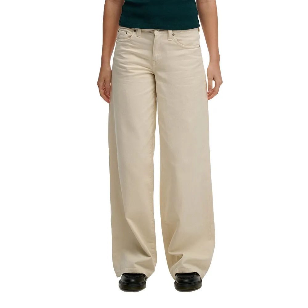 

Брюки Superdry средней посадки свободного кроя, бежевый