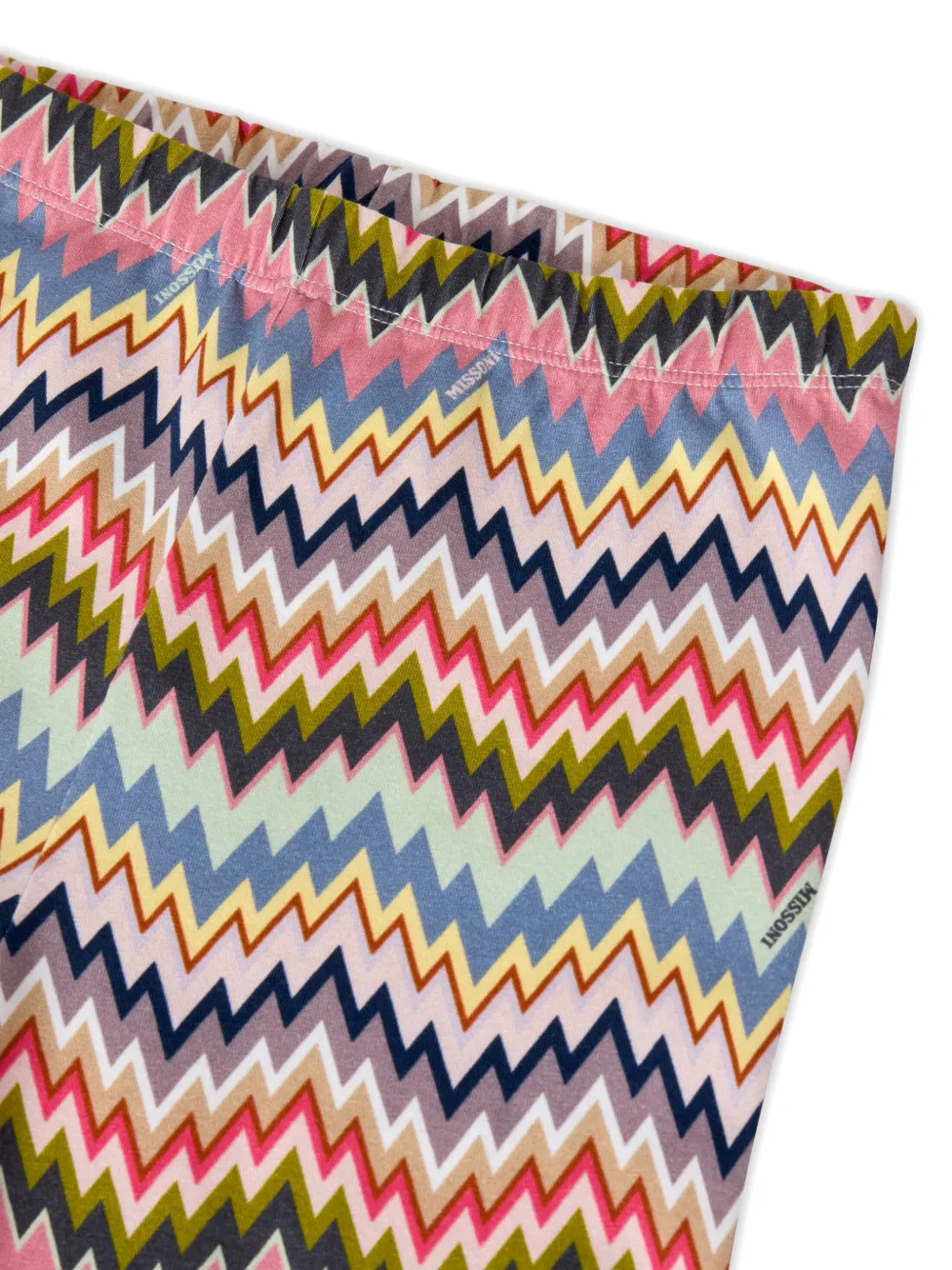 Леггинсы с зигзагообразным узором Missoni Kids, розовый — фото 3