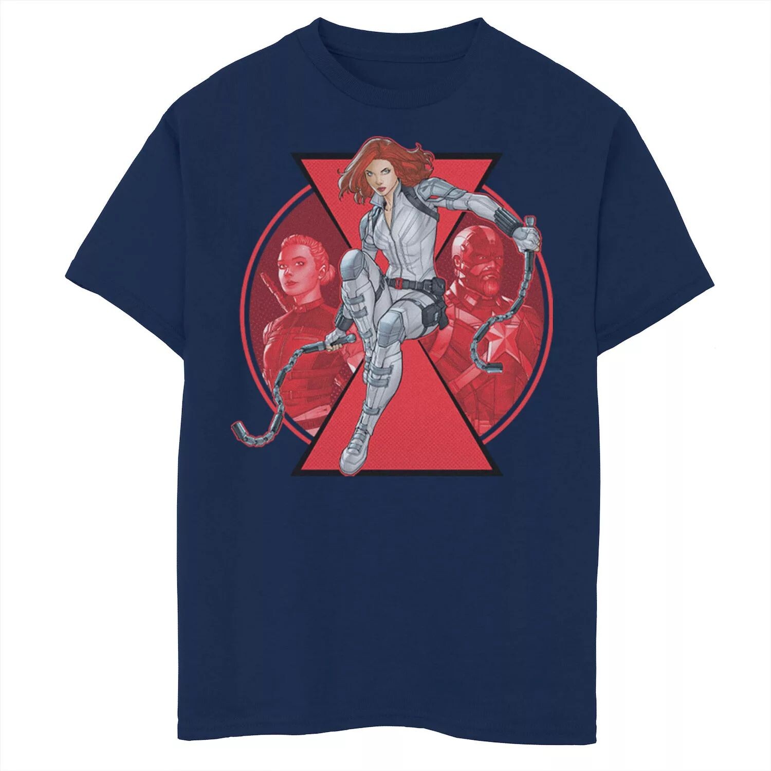 

Футболка с логотипом команды Marvel Black Widow Group Shot и графическим рисунком для мальчиков 8–20 лет Marvel
