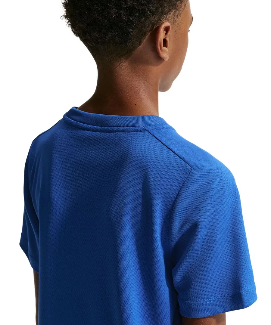 Детская футболка с коротким рукавом из быстросохнущей ткани Dri-Fit, размер 8-20 Nike, белый — фото 4