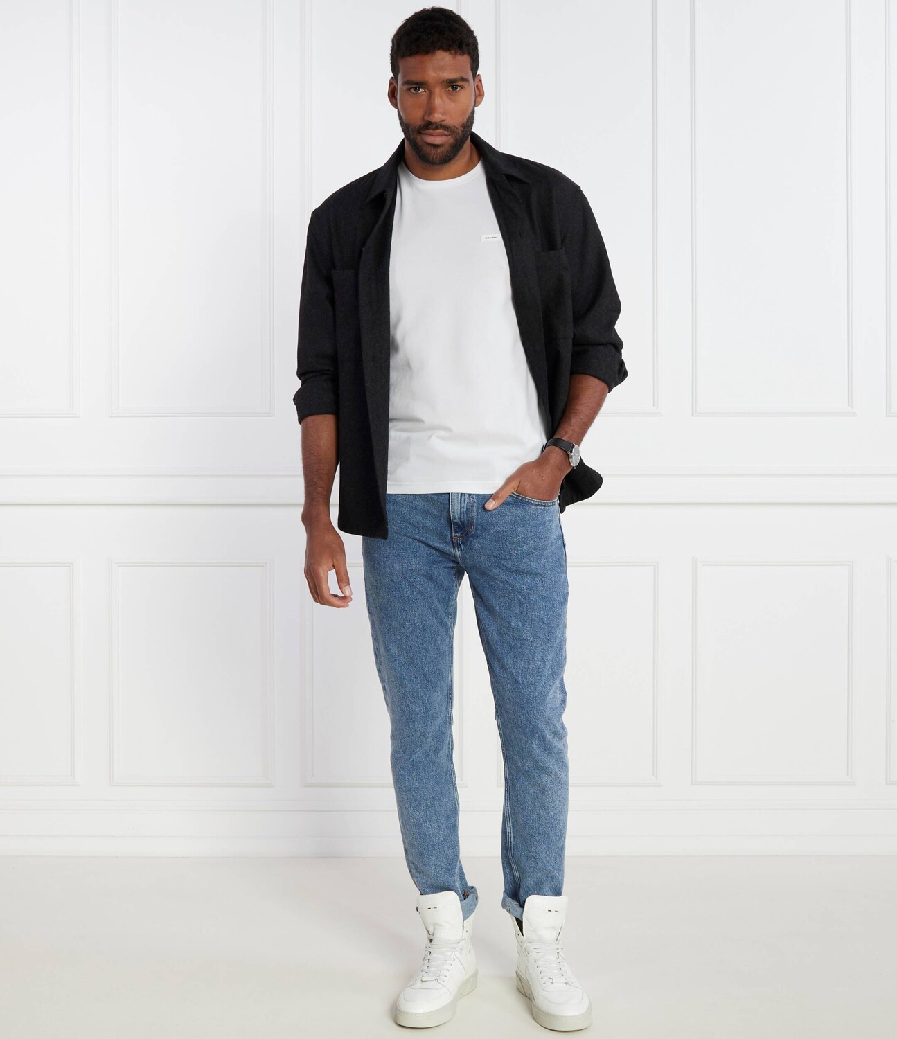 Футболка Calvin Klein Slim Fit, белый — фото 2