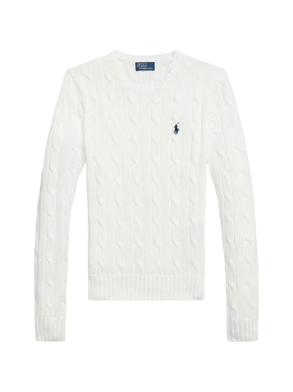 Вязаный свитер крупной вязки POLO RALPH LAUREN, белый