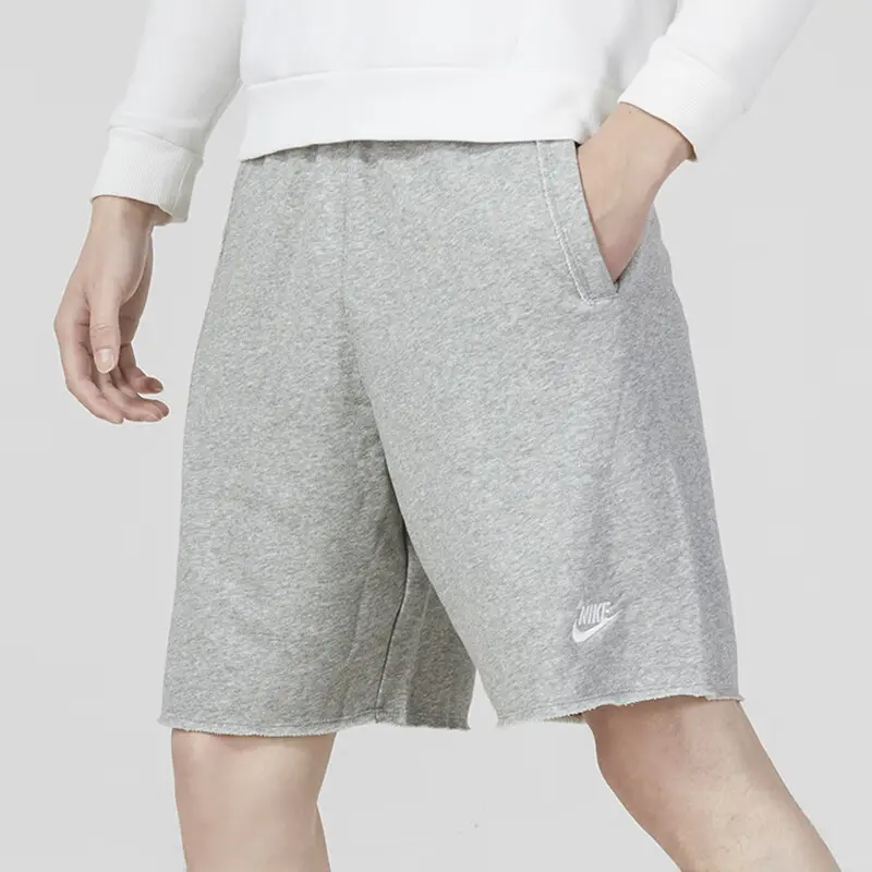 Клубные флисовые шорты Preppy French Terry для мужчин, Nike, серый — фото 4