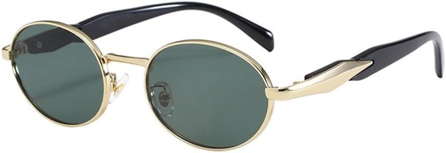 

Солнцезащитные очки UV400 с защитой от УФ-излучения — круглая металлическая оправа в стиле панк, маленькая, для женщин и мужчин, для бега и занятий спортом на открытом воздухе UYPTK, Gd-gr