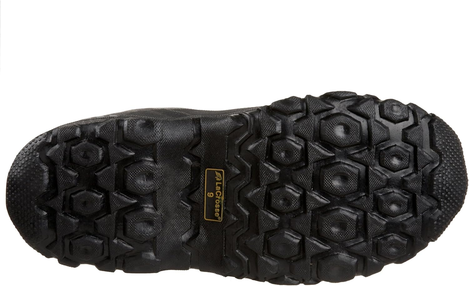 Мужские накладки на ботинки LaCrosse 14 ZXT с пряжкой - устойчивый к разрывам резиновый материал, глубокая посадка на пятке, некоррозийные металлические пряжки и подошвы с гексагональным рисунком, черный — фото 4