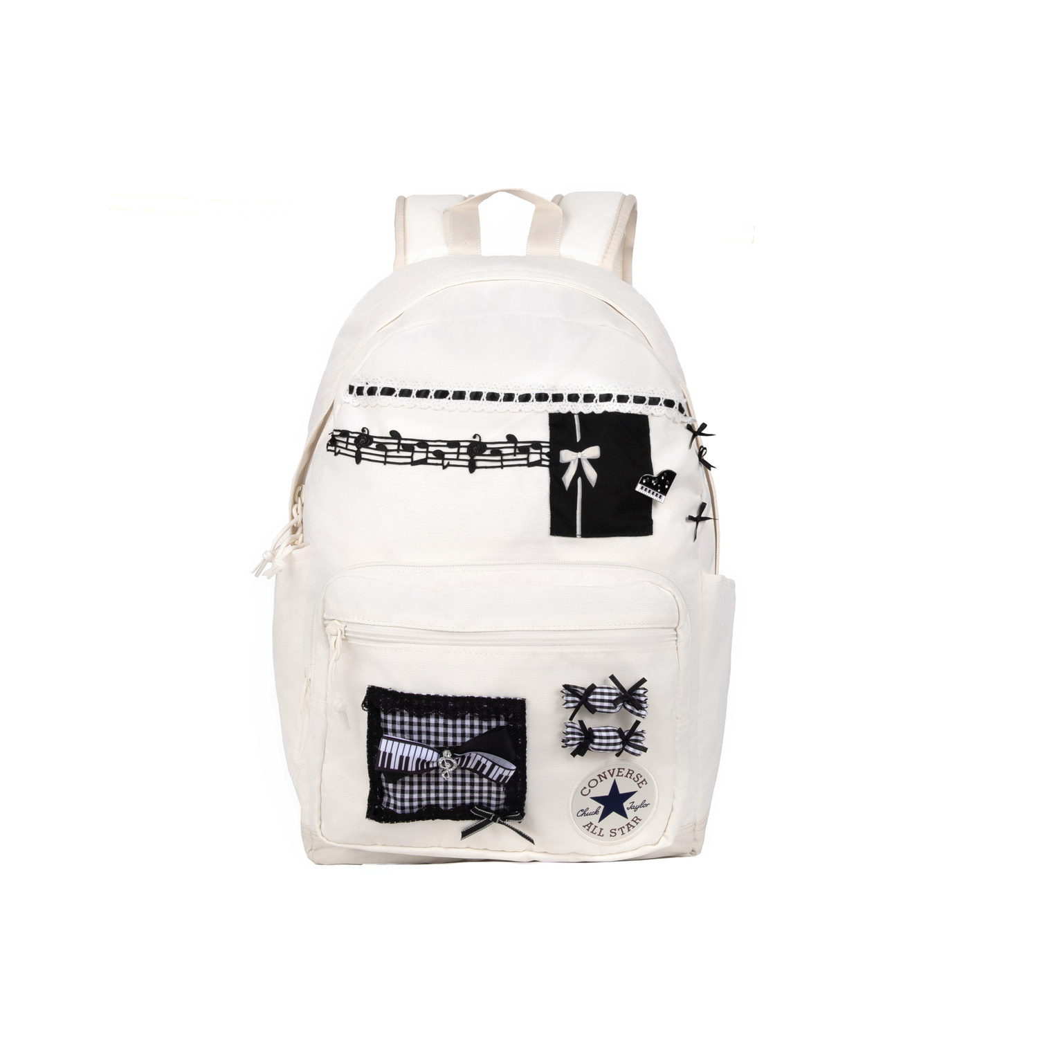 

Converse Полиэстеровый рюкзак женский черно-белый, Black White