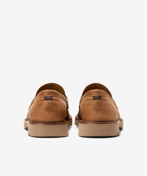 Мужские кожаные лоферы COLE HAAN American Classics жёлтые — фото 4