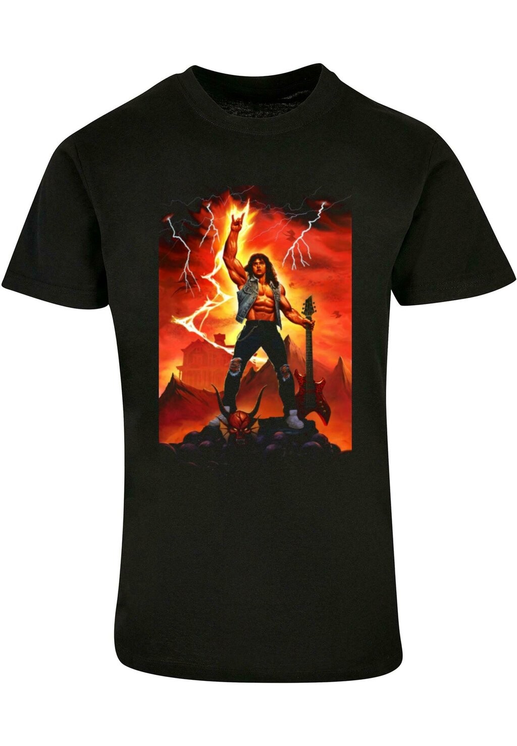 

Футболка с принтом STRANGER THINGS HELL GUITAR ABSOLUTE CULT, черный