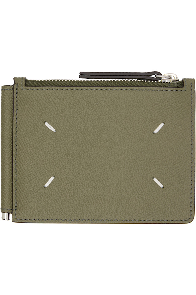 

Кошелек с четырьмя стежками Maison Margiela, хаки