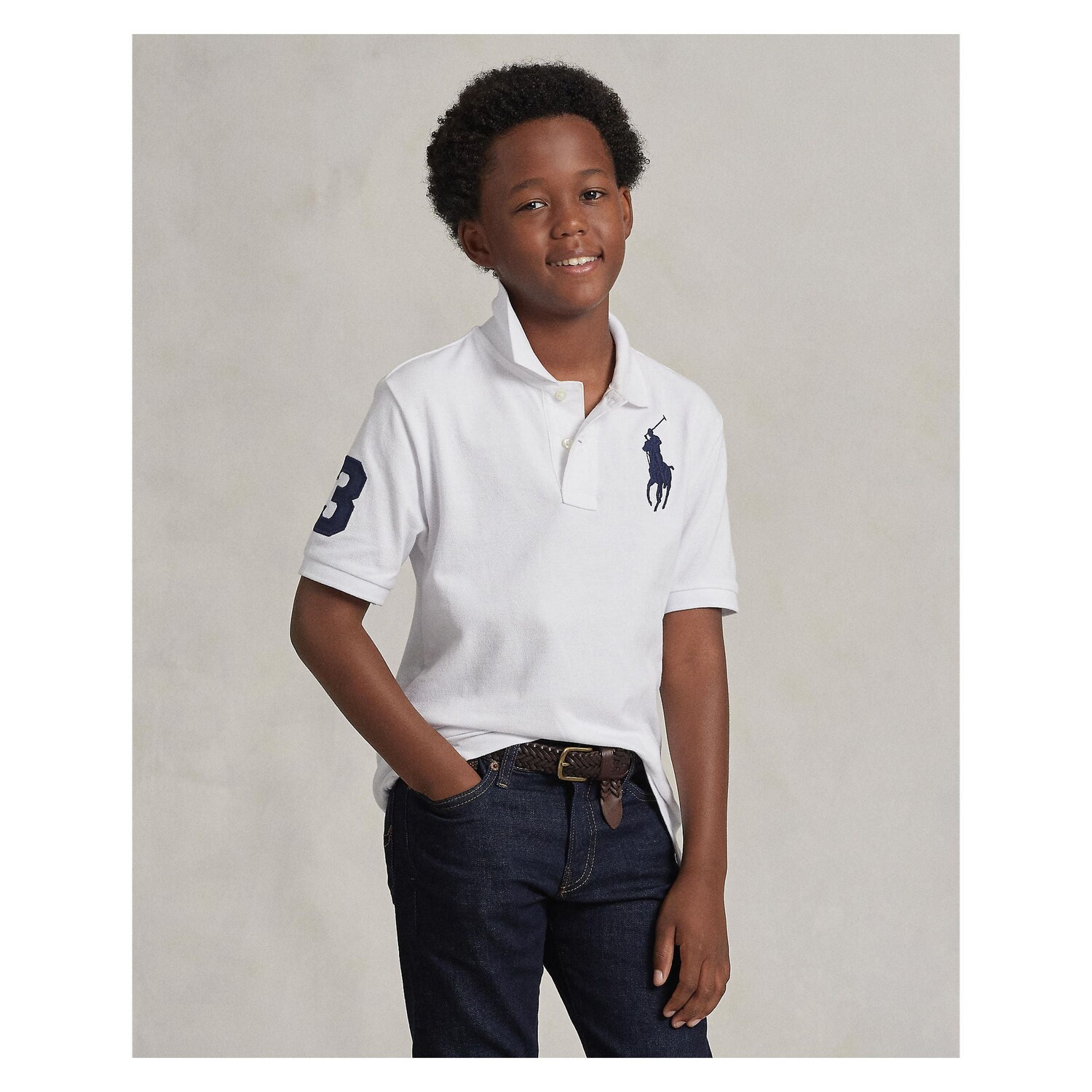 

Белая футболка-поло Jr с нашивкой-логотипом Ralph Lauren, белый