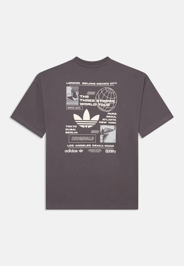 Футболка tour tee оверсайз с принтом Adidas Originals, Grey Strata — фото 2