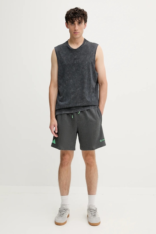 

Хлопковые шорты Mercedes Adidas, серый