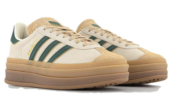 Кроссовки (WMNS) adidas Gazelle Bold 'Cream Collegiate Green', белый — фото 3
