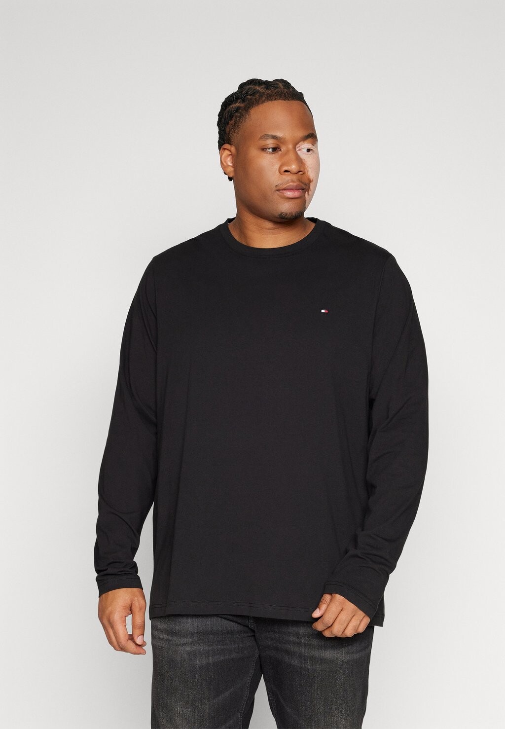 

Футболка с длинным рукавом Slim Fit Tee Tommy Hilfiger, черный