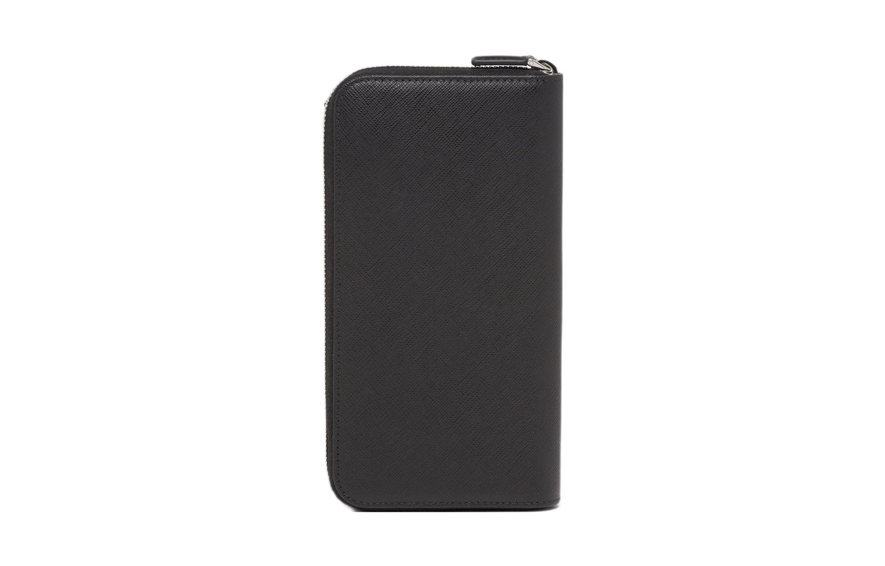 PRADA Коллекция сумок кошелек из кожи Saffiano мужской black — фото 3