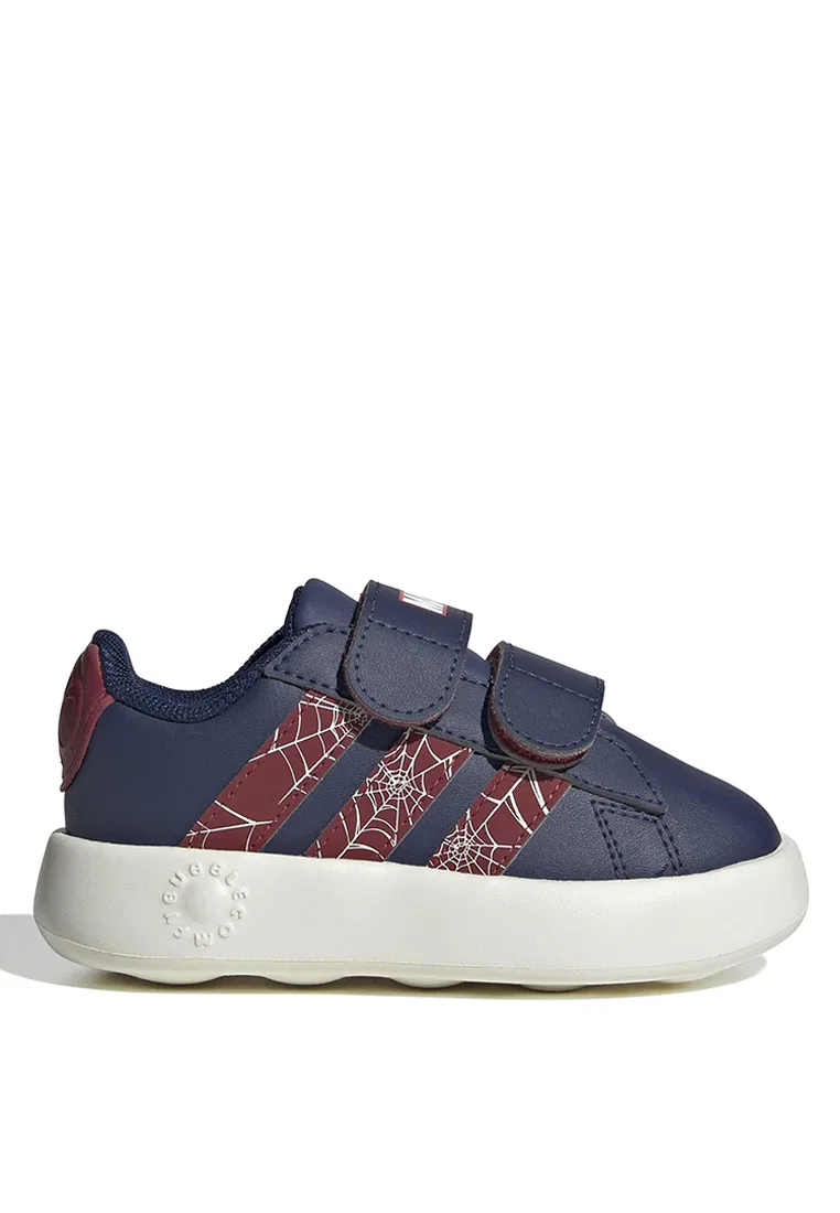 Кроссовки, коллаборация с Marvel Spider-Man, модель Grand Court, Adidas, белый/синий