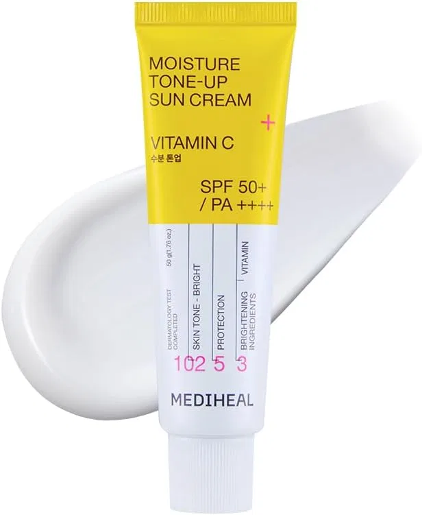 Солнцезащитный крем MEDIHEAL Moisture Tone-up Sun Cream с витамином C, 50 мл