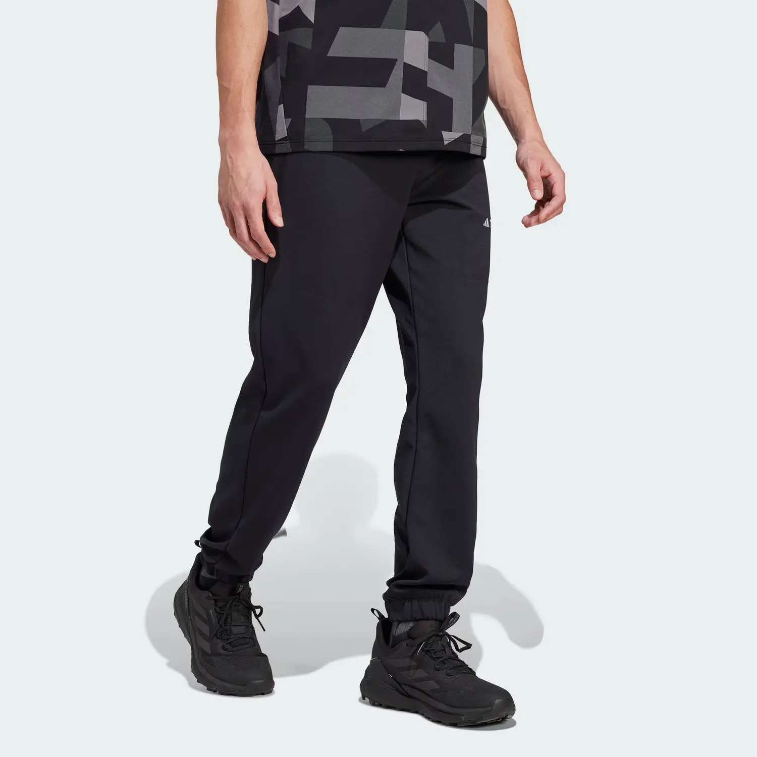 Adidas Терре multi knit джоггеры вязаные спортивные брюки мужские black — фото 4