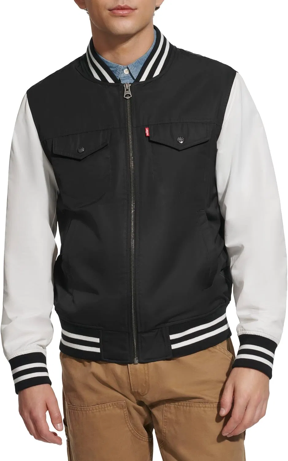 Мужская куртка-бомбер Levi's с цветными блоками в стиле Varsity