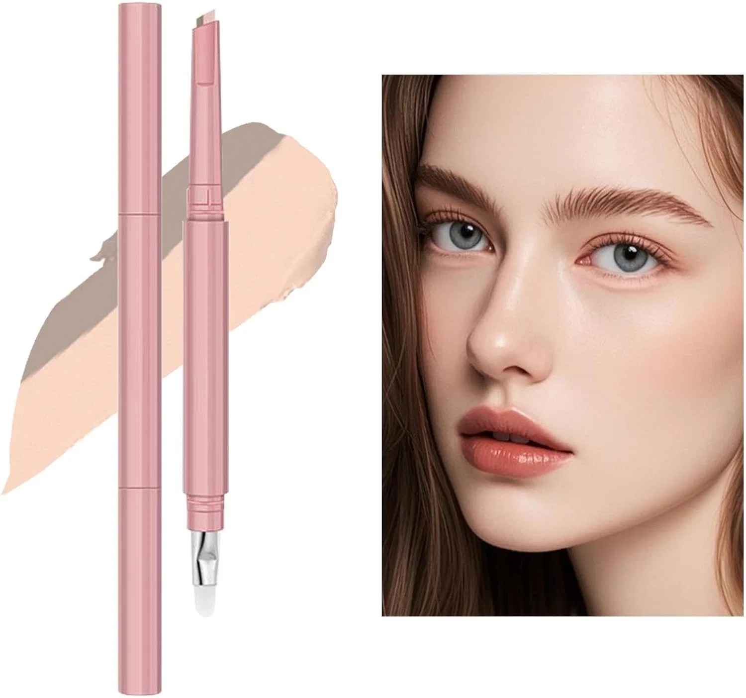 Подводка для глаз Double Head Silkworm Pen Design, без бренда, 1 шт.