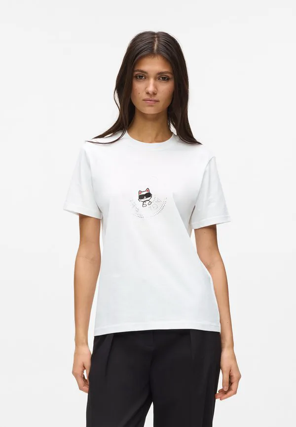 

Футболка с принтом в виде кругов ikon Karl Lagerfeld, White, Белый, Футболка с принтом в виде кругов ikon Karl Lagerfeld, White