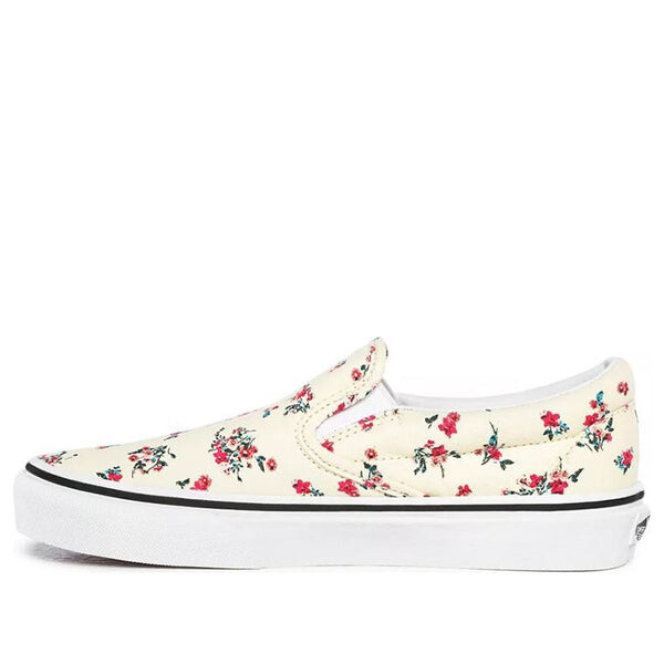 

Кроссовки classic slip-on 'ditsy floral' Vans, белый