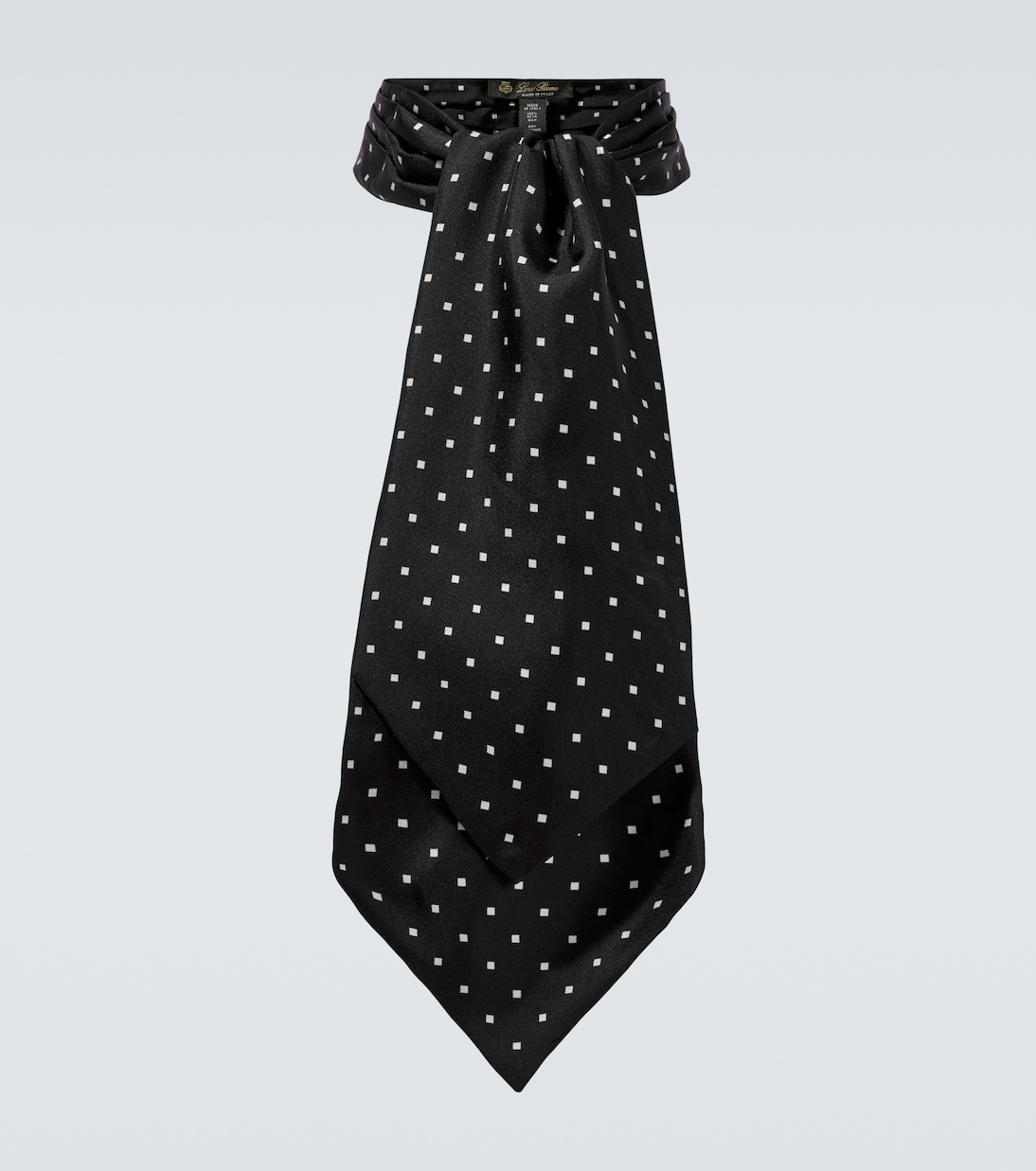 

Шелковый галстук с принтом Loro Piana, Black / Ivory White